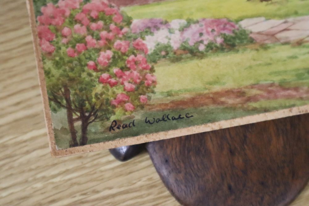 R. A. Stone (20th century), Rock Garden and Lost, signed, watercolour and four other small unframed watercolour drawings,